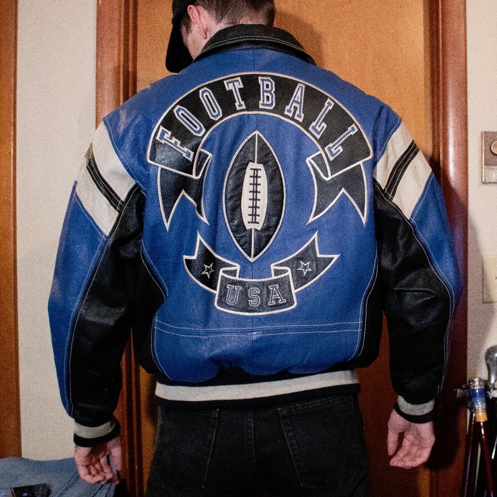 Vintage Michael Hoban footbal leather jacket